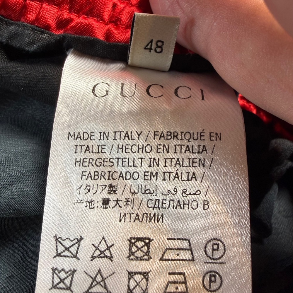 Gucci Band Black Acetate Side Stripe Shorts Mens IT 48 Made in Italy 598860 - Picture 9 of 12